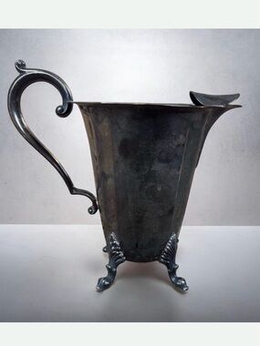 Early Lehman Bros Silver Plated Four Footed Pitcher With Ice Guard | A Treasure